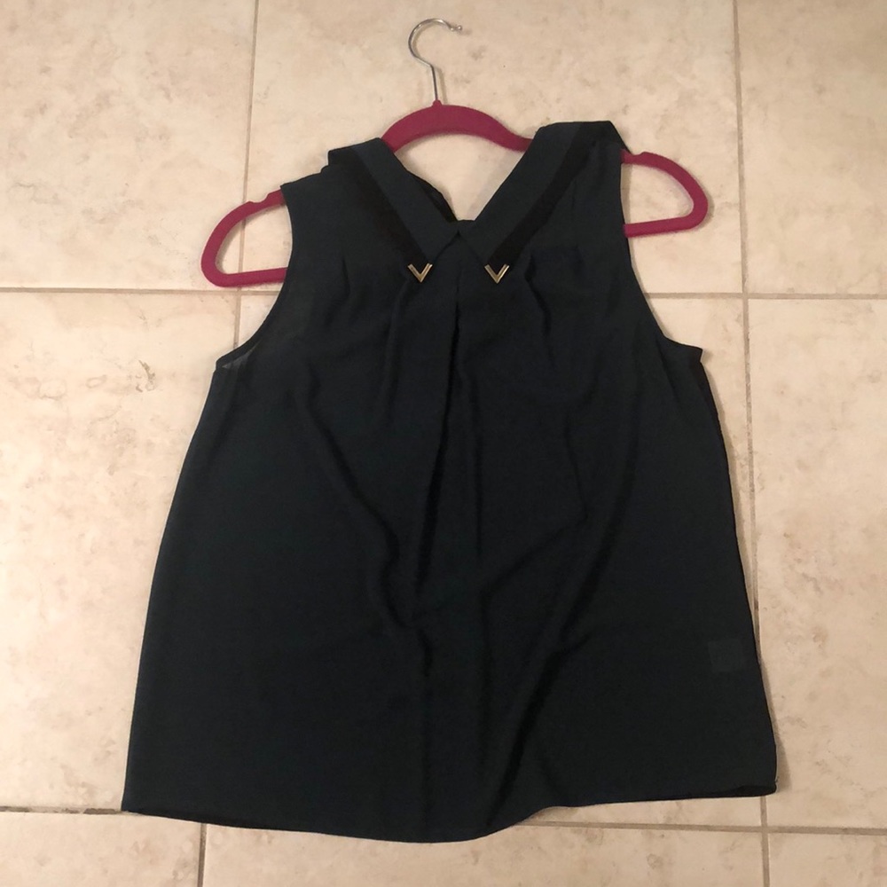 Sheer two tone blouse